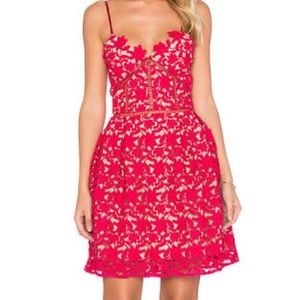 Watermelon Pink Lace Mini dress
